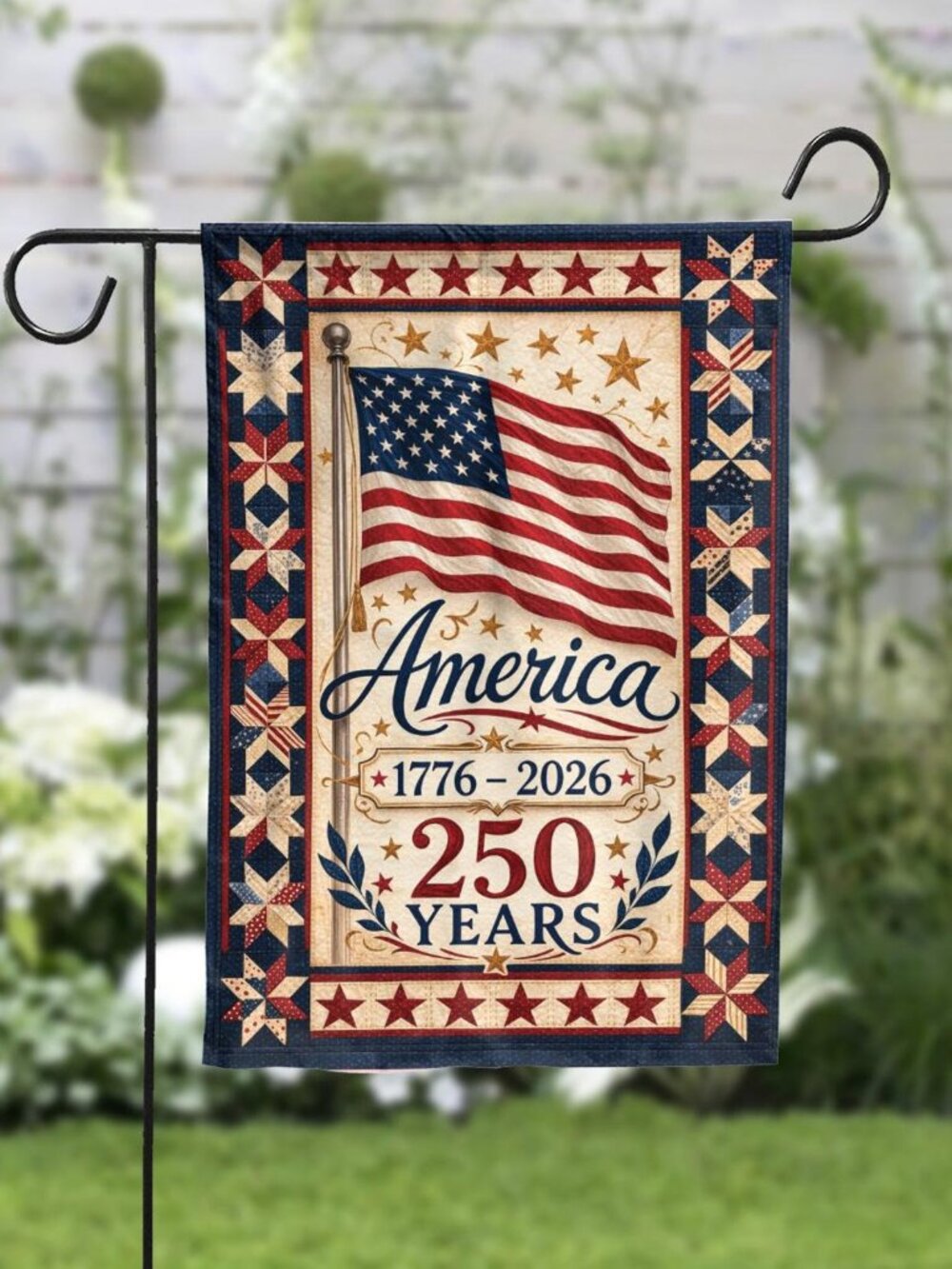 Independence Day Vintage Garden Flag For July 4th